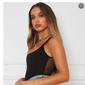 White Fox Black Bustier